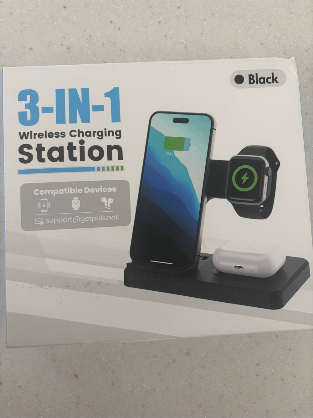 NEW 3 -in-1 Wireless Charging Station  for phone.,  AirPods and watch